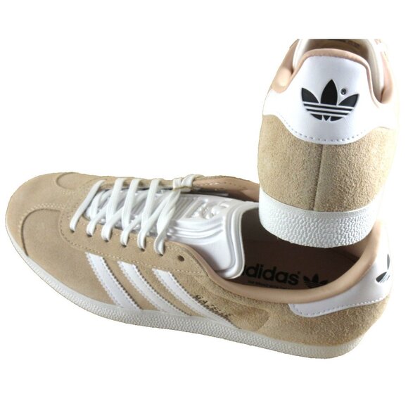 Adidas Women's Gazelle Suede Striped Shoes Halo Blush Cloud White Sizes NIB - Picture 6 of 7